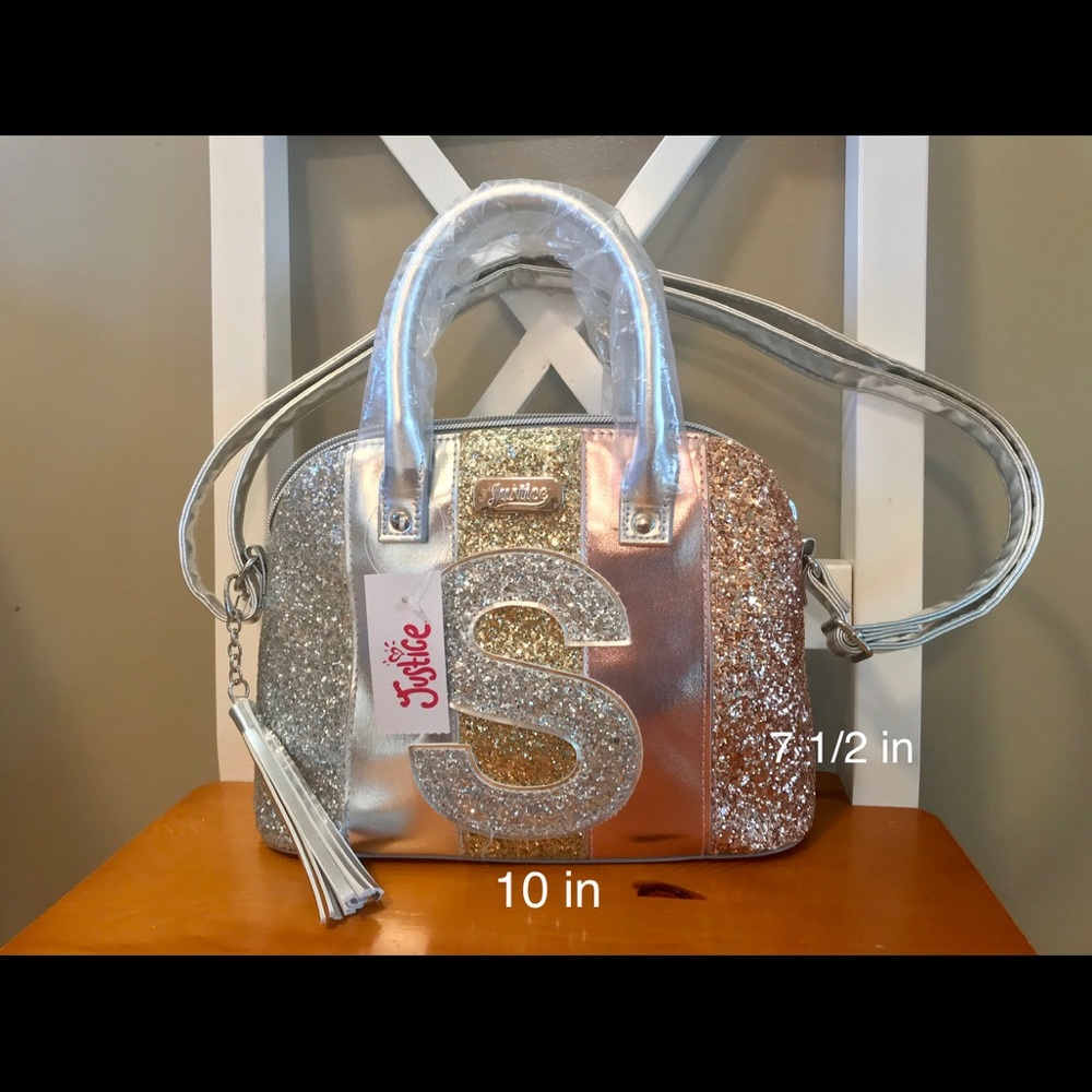 NWT-Justice brand. Kid’s Purse with S emblem.